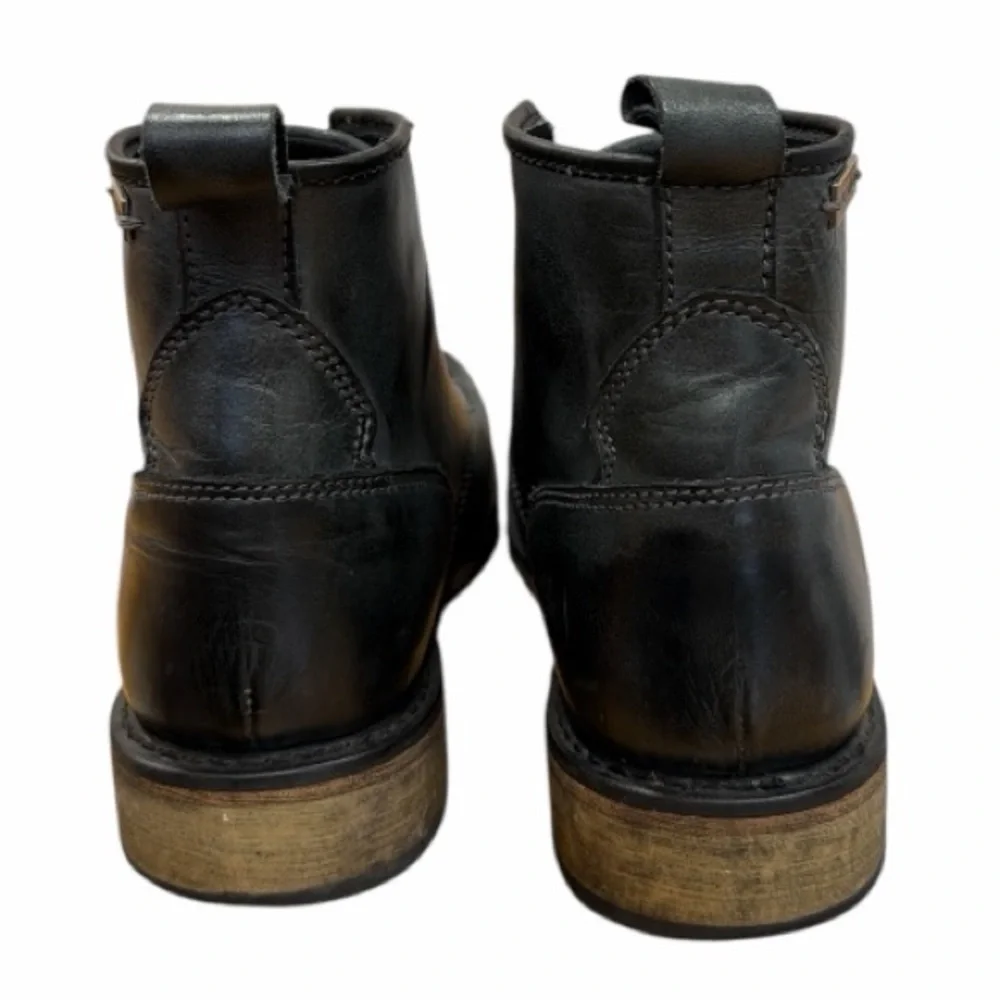 Harley Davidson Joshua Mens Double Tone Black Chukka Leather Biker Boots Sz 10.5